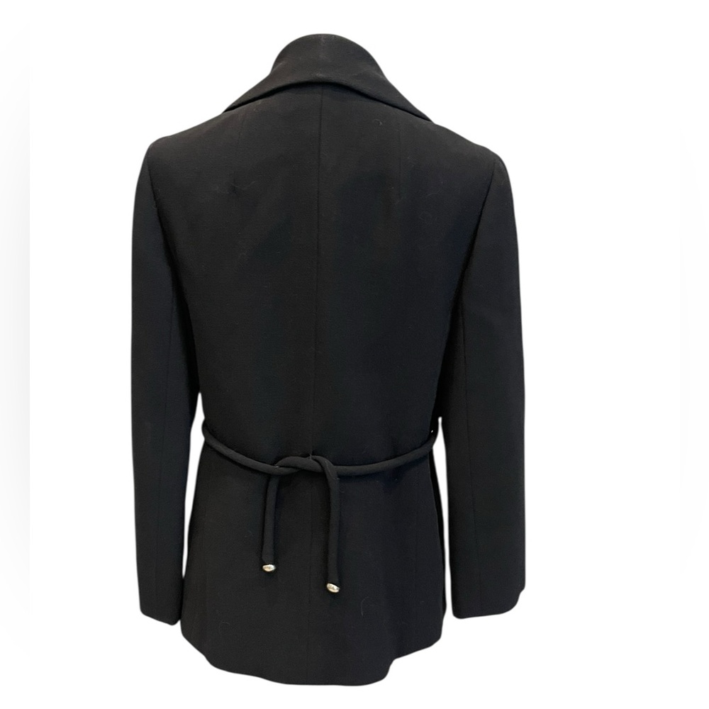 1950s Christian Dior Espresso Classic Black Women's Button-Front Blazer Jacket - Picture 4 of 12
